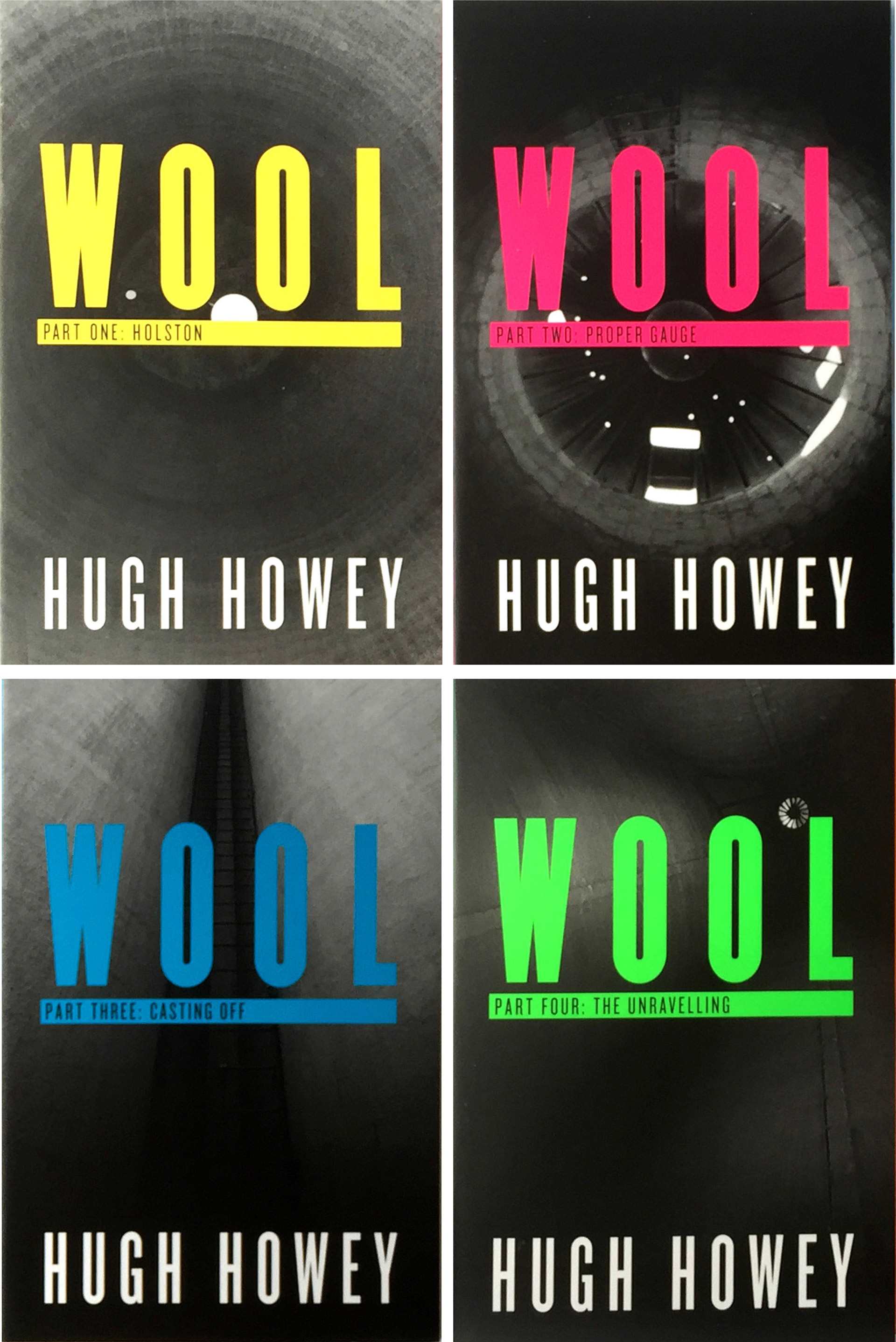 Hugh Howey's Wool series proof covers designed by Irish Butcher