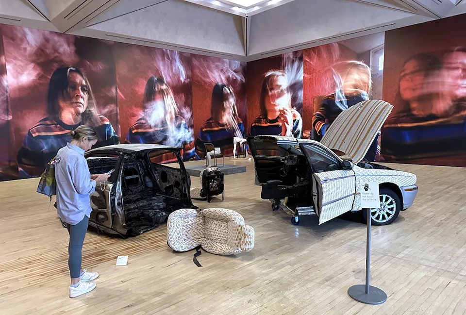 Sarah Lucas at Tate Britain, design by Irish Butcher