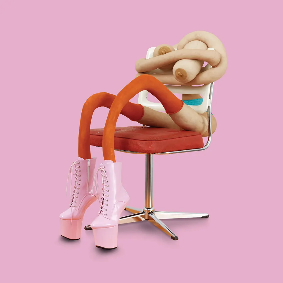 Sarah Lucas at Tate Britain, design by Irish Butcher