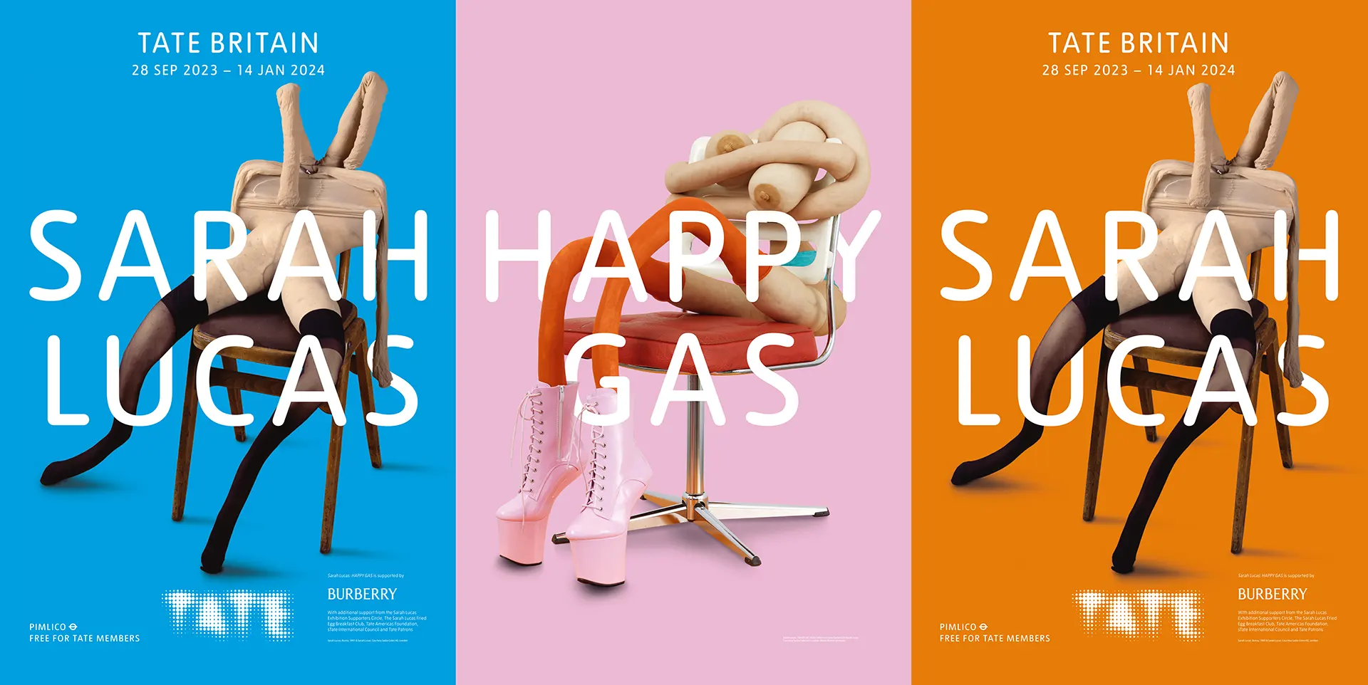 Sarah Lucas at Tate Britain, design by Irish Butcher